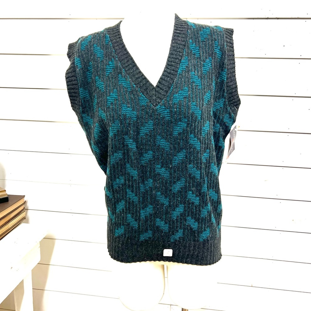 Vintage sweater vest Manhattan sport new old stock medium retro
